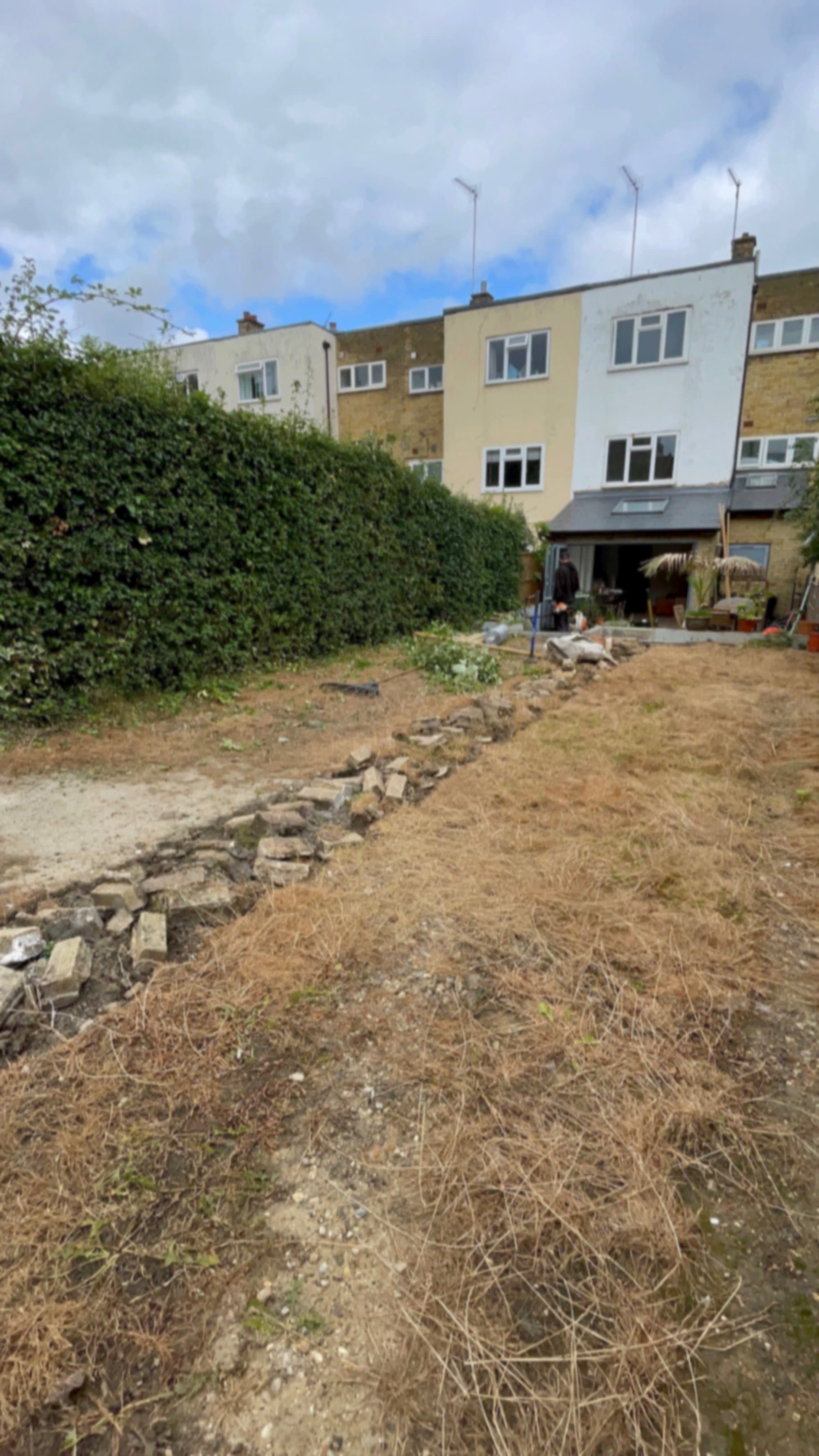 A Fresh Lawn in Muswell Hill before the work