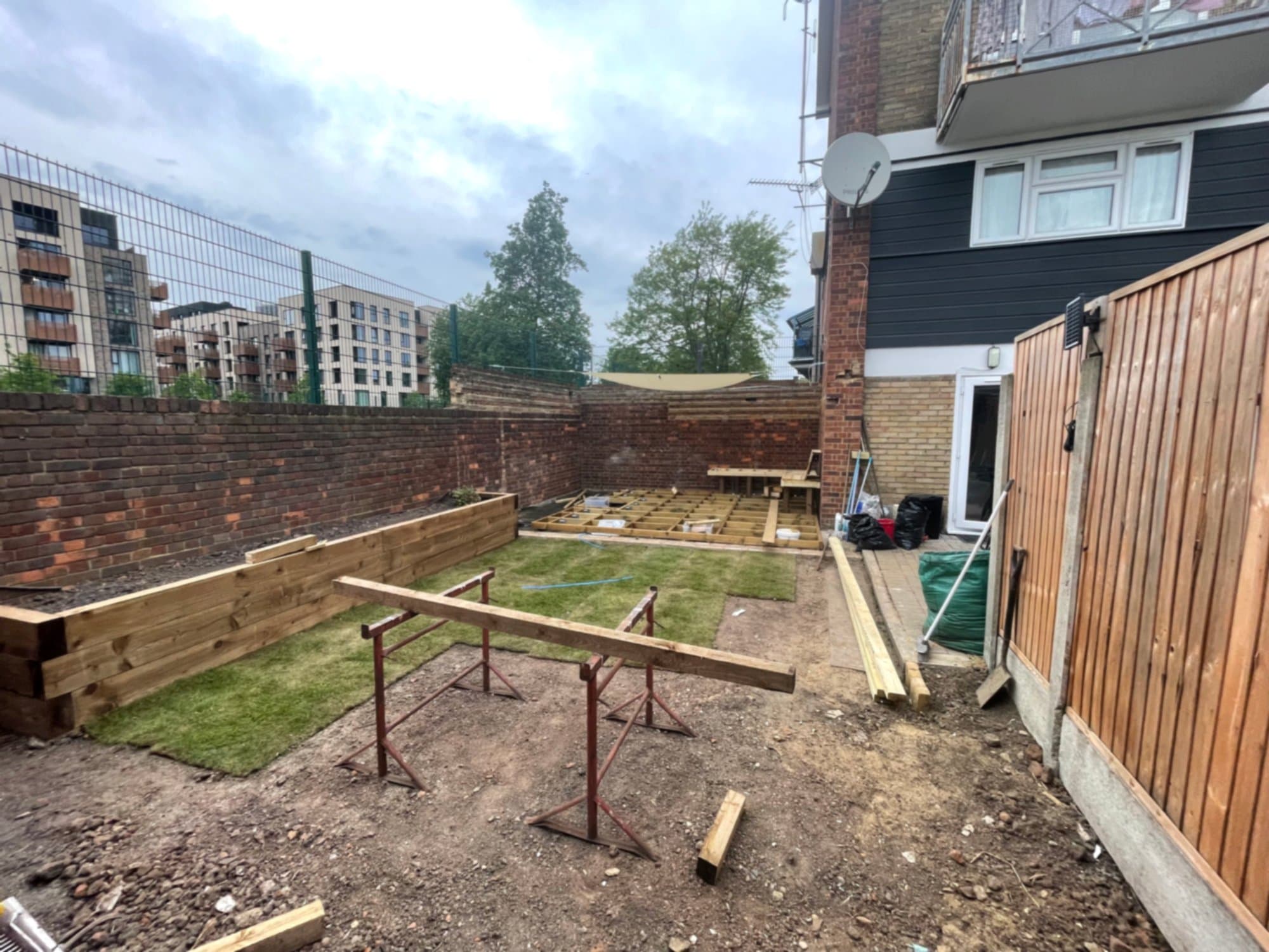 A Hardwood Deck in Stratford before the work